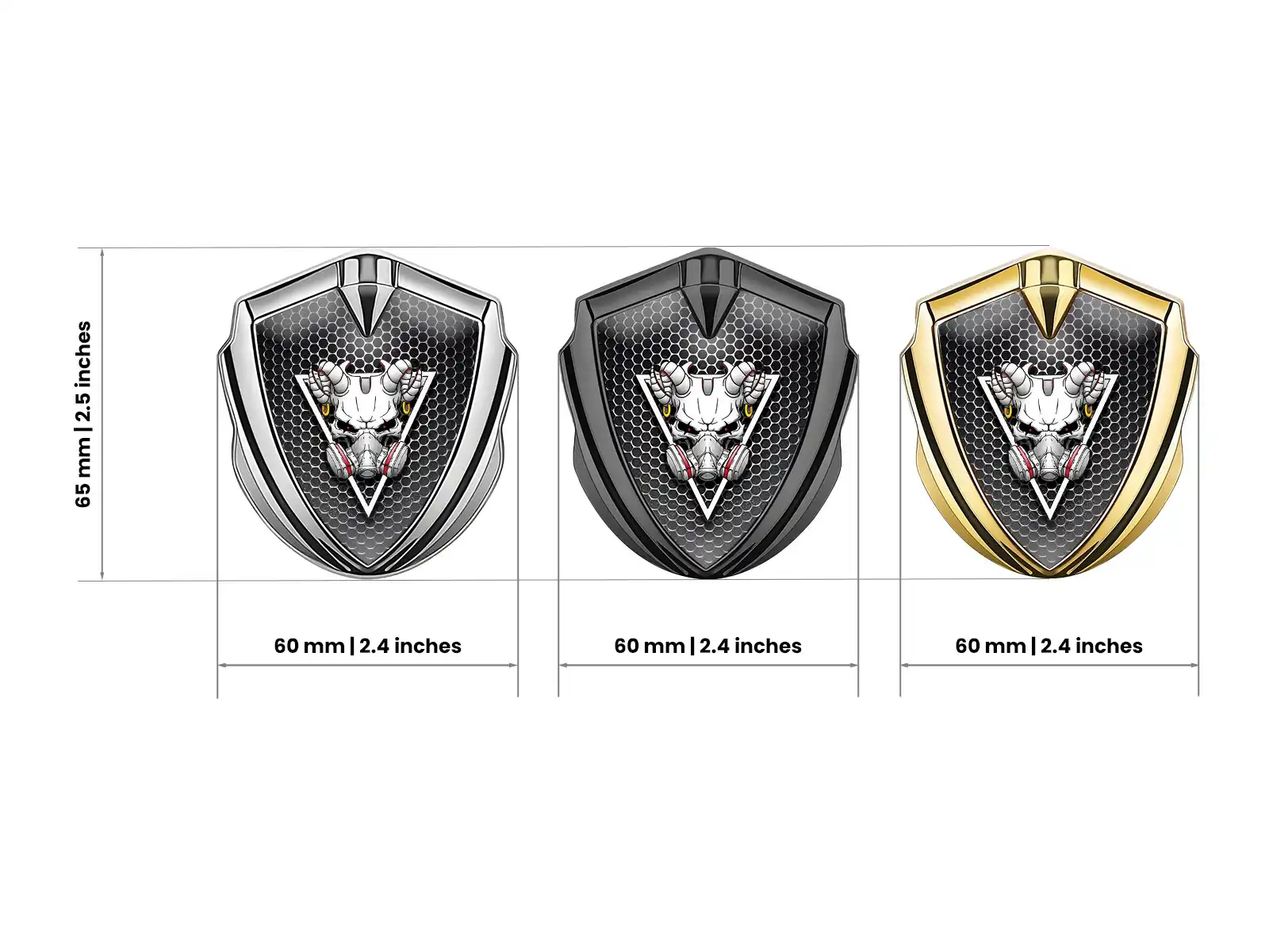 Metal Domed Emblem Stainless Steel Alloy Detail